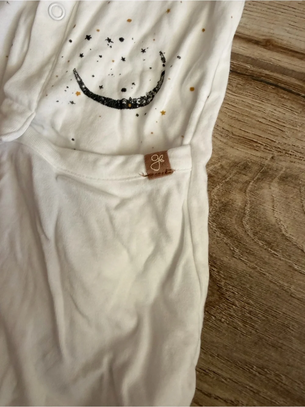 White Moon & Stars Sleep Sack for Kids - Cozy Footed Pajama